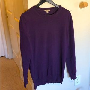 Burberry Brit Wool Sweater with Check Detail